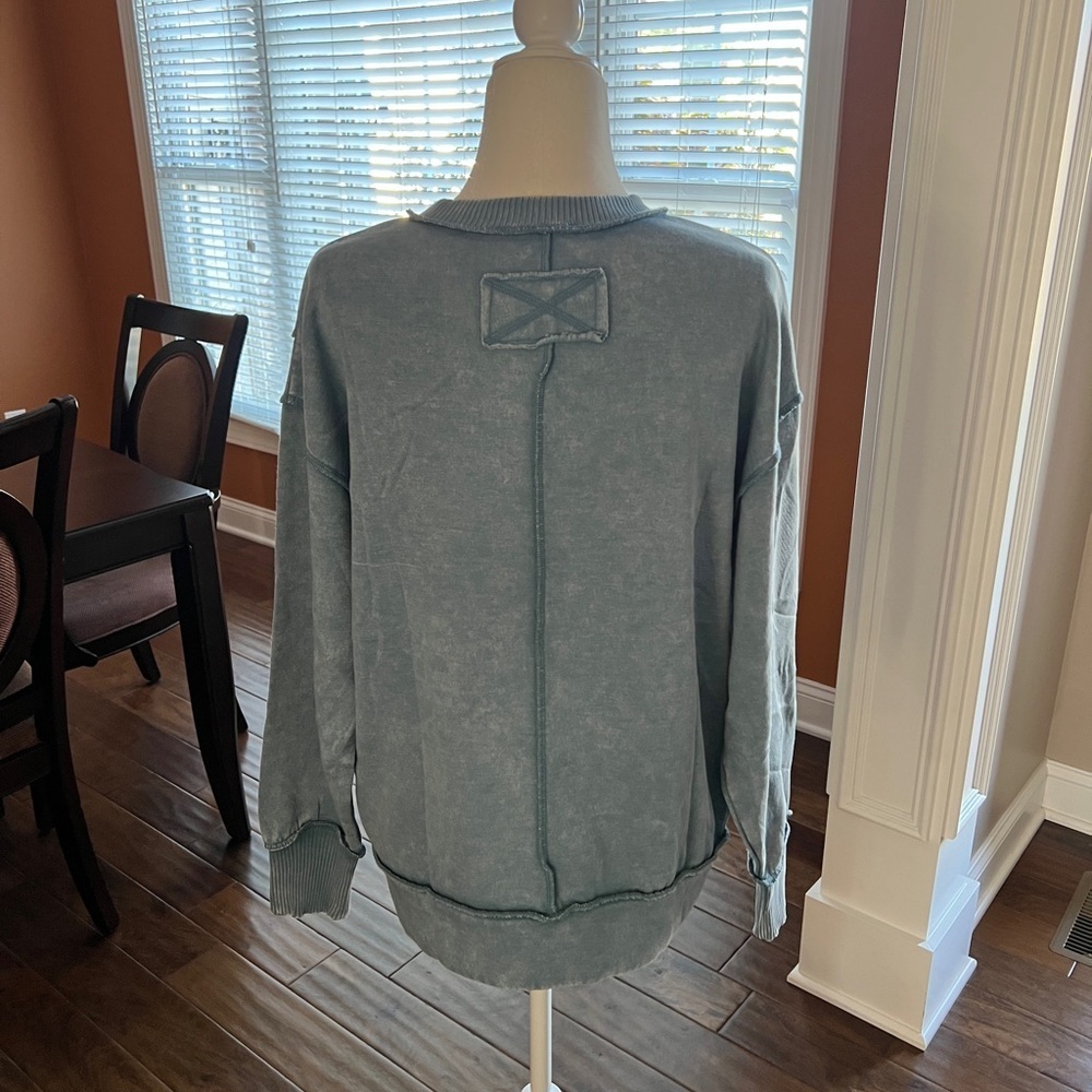 Women’s Ice Blue Sweatshirt - Picture 2 of 3